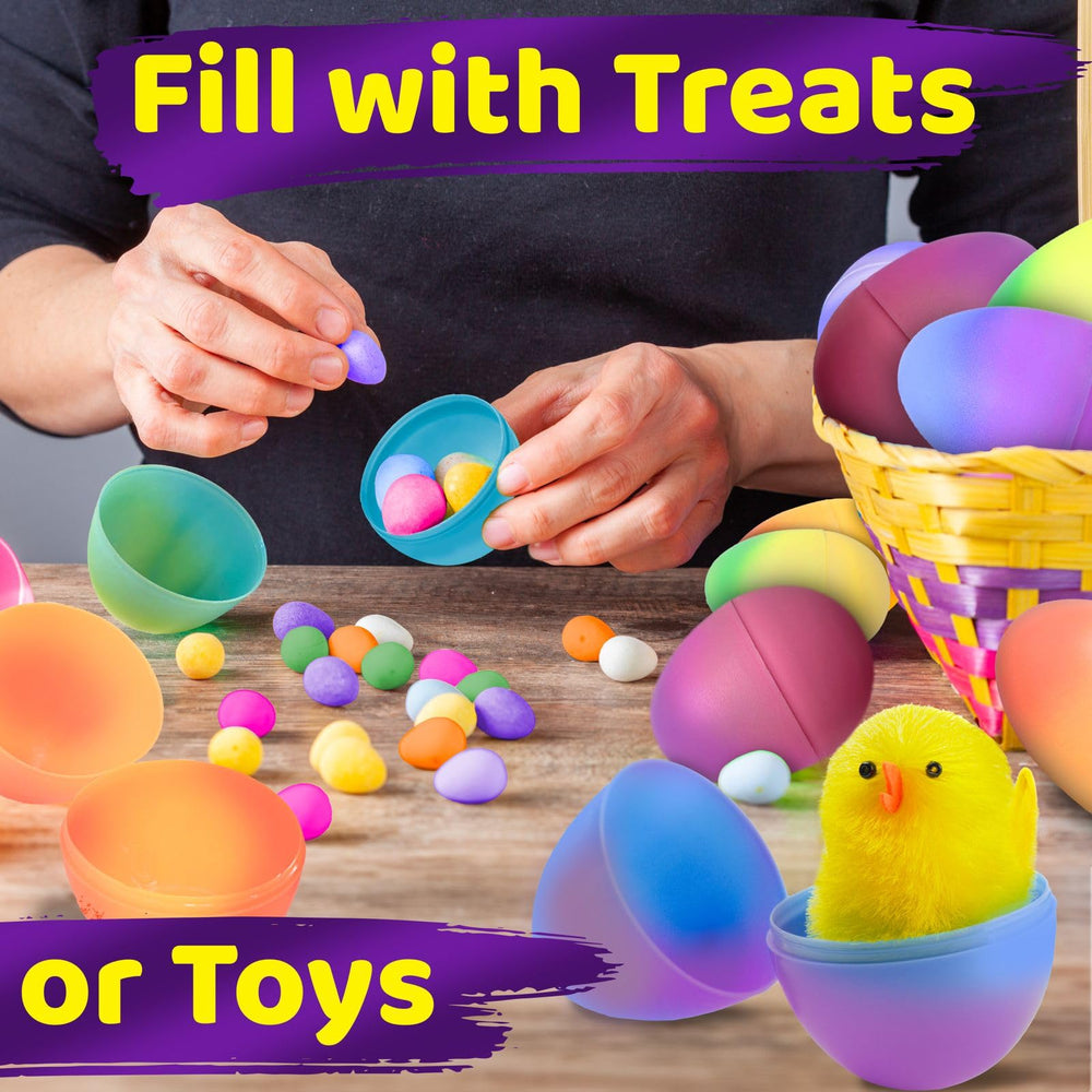 Stargo 3.2-inch Easter eggs with flat base for stable display