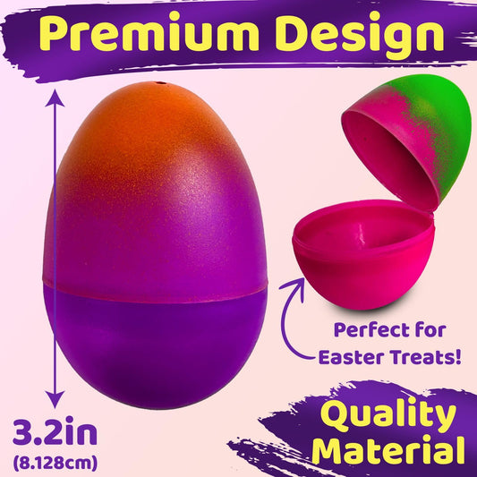 Stargo fillable eggs with secure top and bottom prevent spills during hunts