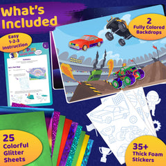 Stargo foil art kit mess-free play supports travel and on-the-go crafts.