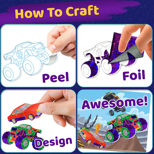 Stargo foil art kit space-adventure background inspires imaginative play and focus.