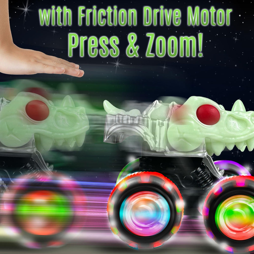 Stargo glow skull monster truck jaw motion chomping during motion play
