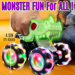 Stargo glow skull monster truck side view highlighting compact pull-back racer design