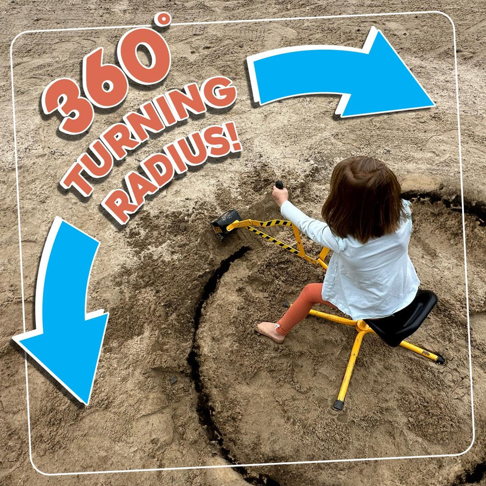 Stargo Sand Digger rubber grip controls help kids build coordination.