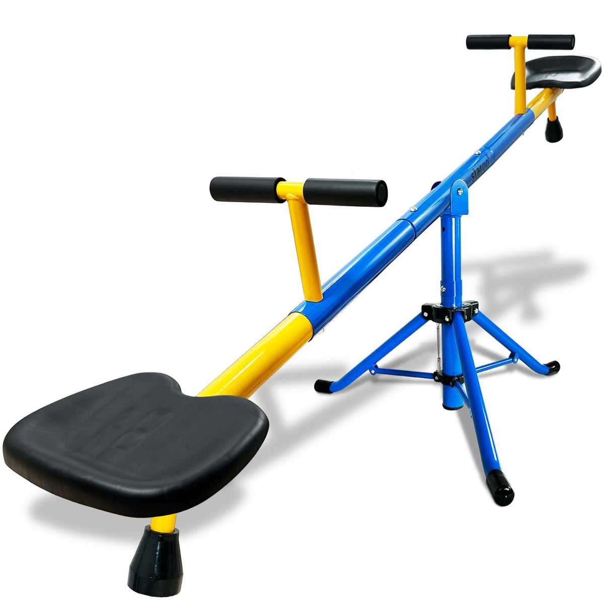 Stargo Swivel Teeter Totter base at toddler height promotes safe, age-appropriate play