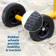 Stargo two-handed rubber grips improve grip and control during digging sessions.