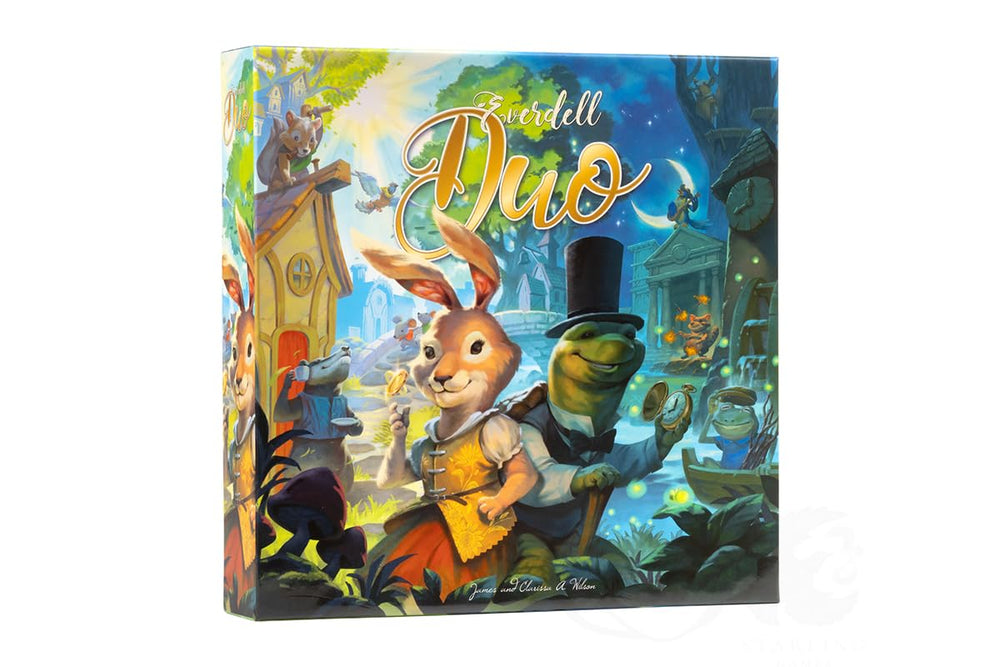 Starling Games Everdell Duo game board showing compact two-player setup.