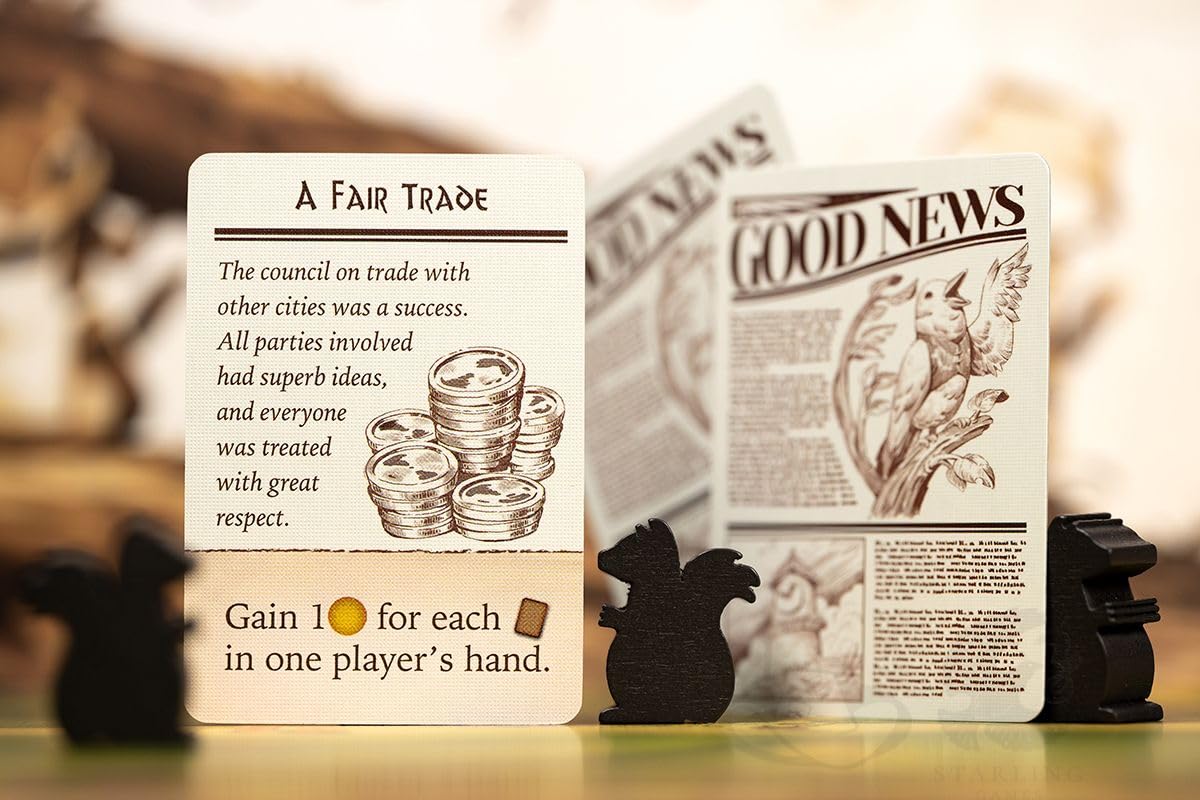Starling Games Everdell Duo sun and moon tokens for evolving tactics.