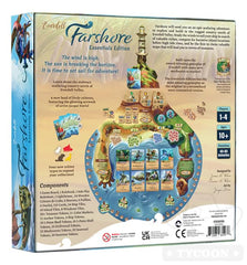 Starling Games Everdell Farshore board and tides spread highlighting depth for strategy