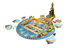 Starling Games Everdell Farshore map tiles showcasing exploration possibilities