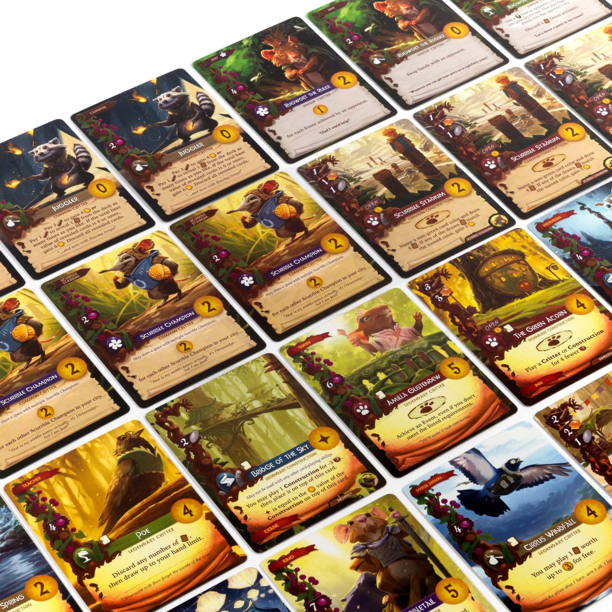 Starling Games Everdell Glimmergold Rugwort cards introduce flavor and choices