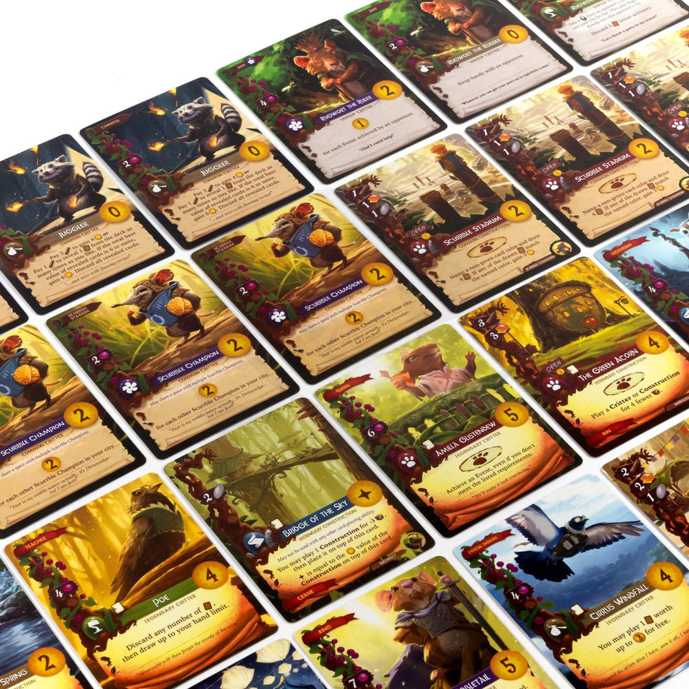 Starling Games Everdell Glimmergold Rugwort cards introduce flavor and choices