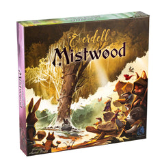 Starling Games Everdell Mistwood solo mode close-up highlights immersive solo strategy and component quality.