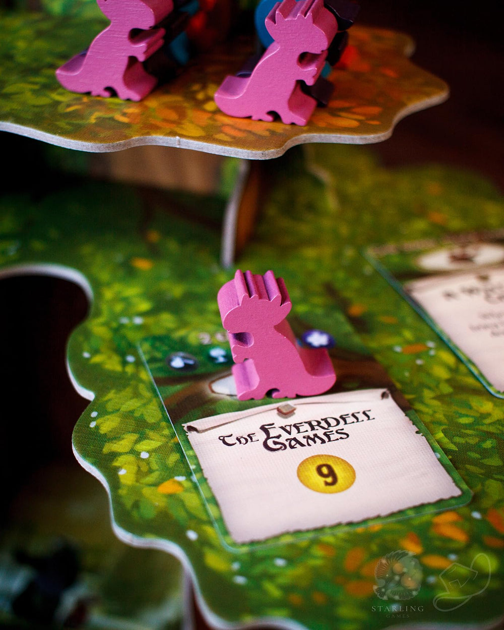 Starling Games Everdell Pearlbrook 2nd Edition 3-D wonders create underwater architecture.