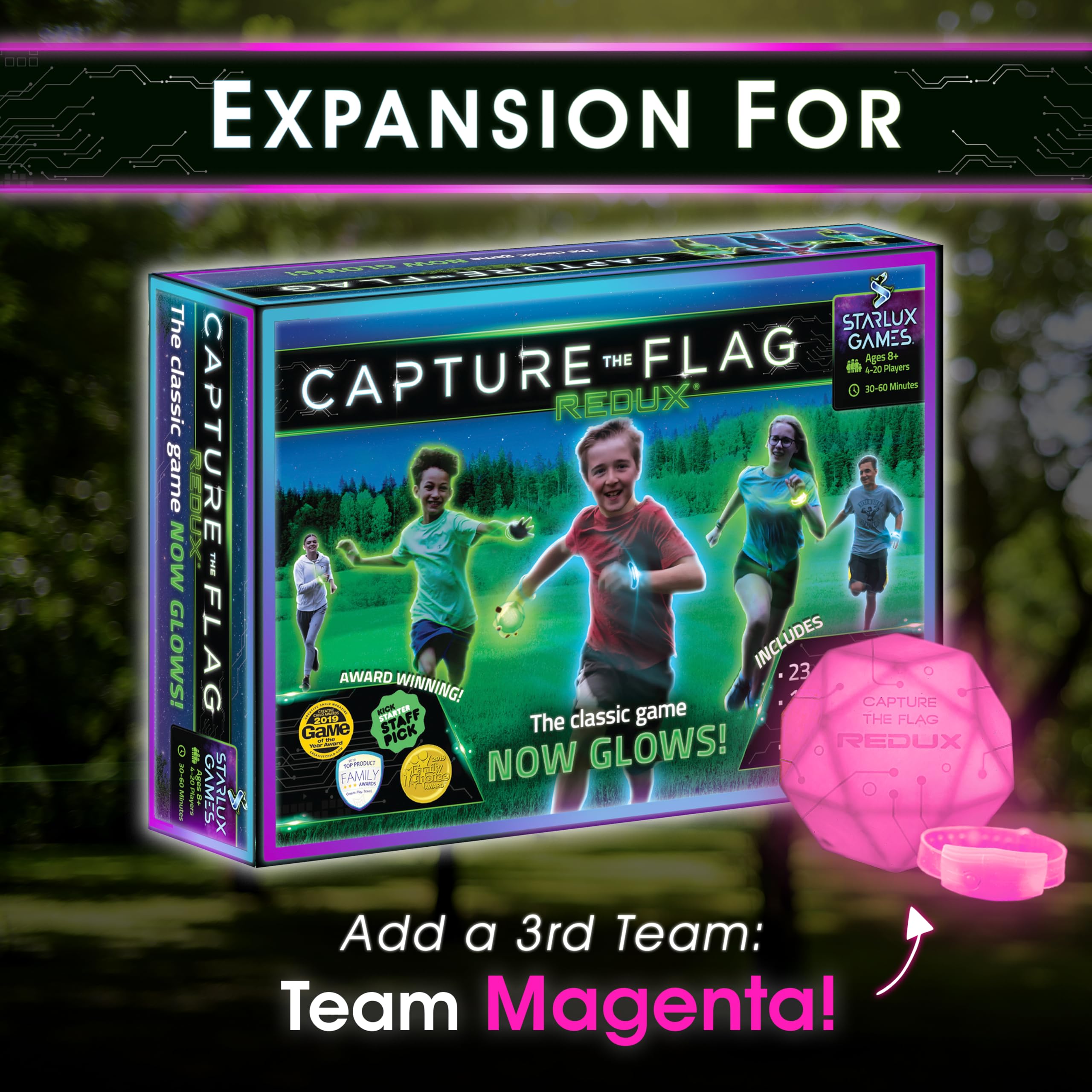 Starlux Games Capture The Flag Redux pieces light for 12+ hours