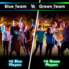 Starlux glow bracelets on kids' wrists enhance visibility during outdoor games.