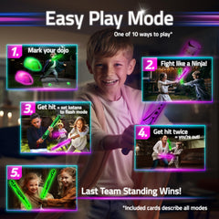 Starlux ninja hide and sneak action with glow weapons for kids