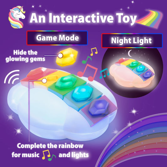 Starlux Games Protectors of the Rainbow: glowing cloud base lighting up music-friendly moments.