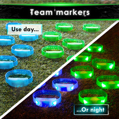 Includes 12 LED bracelets with batteries for up to 12+ hours of light.