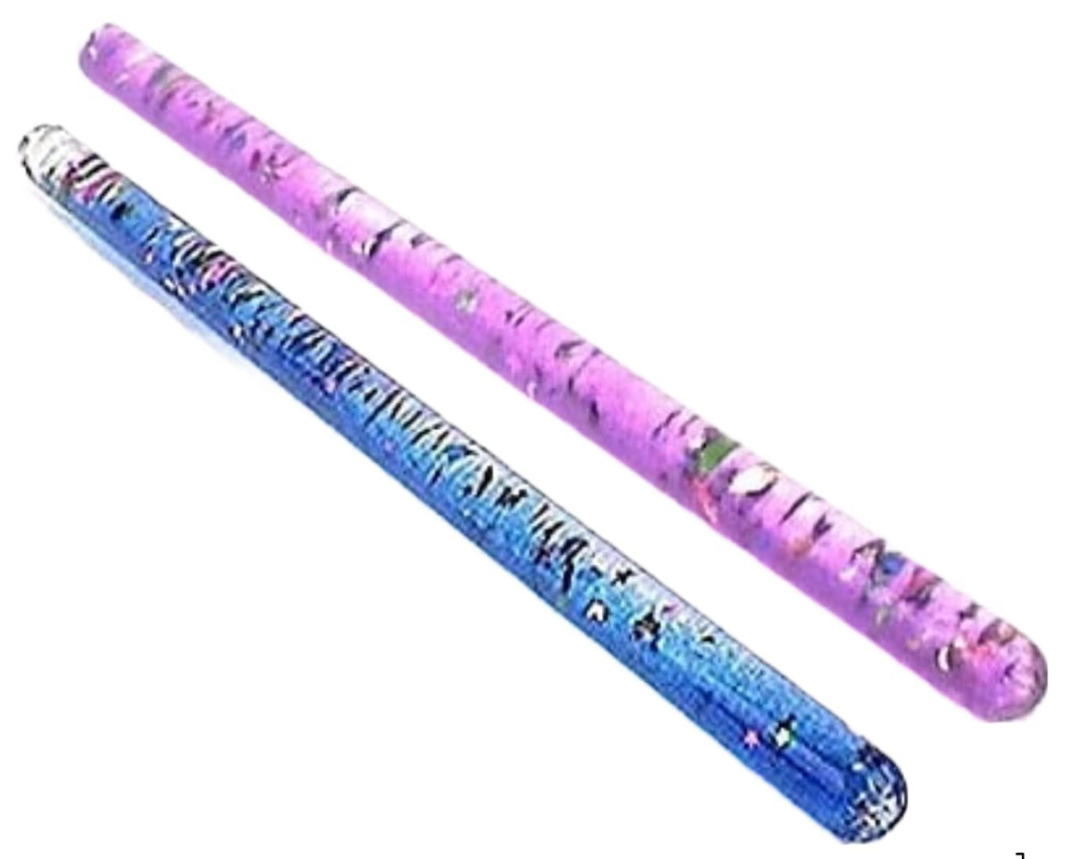 Star Magic glitter wand blue 11in angle view promoting tactile engagement during play