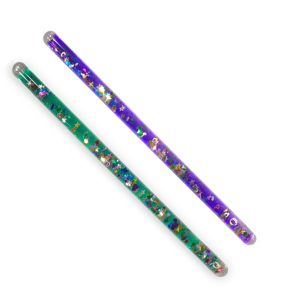 Star Magic wand in motion shows colorful beads and glitter swirling during pretend adventures