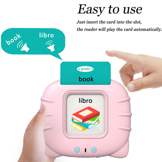 Startcan reader slot demonstrates words read aloud with simulated sounds.