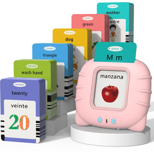 Startcan bilingual flash cards pink pack boosts bilingual vocabulary for toddlers.