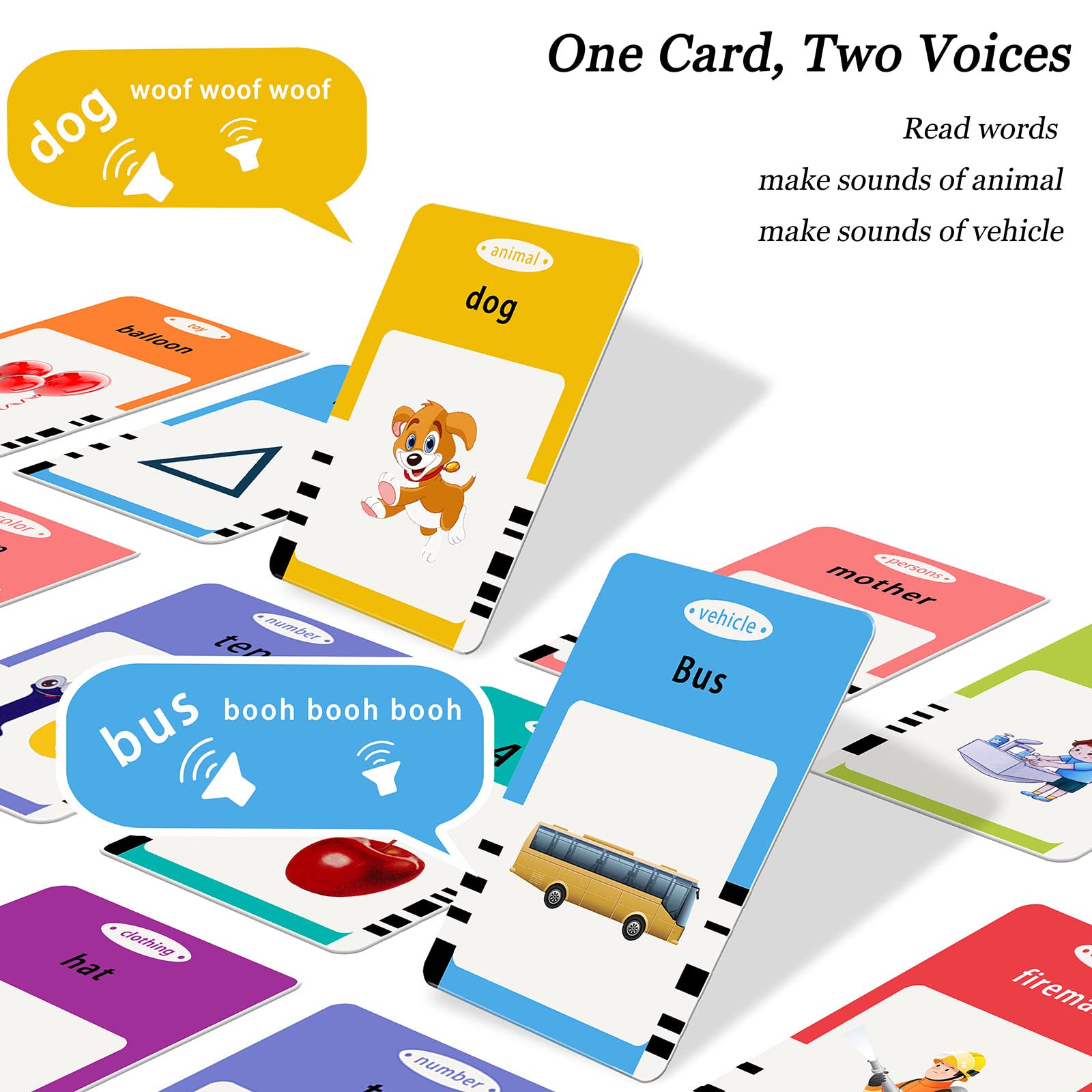 Startcan animal-sounds card triggers playful animal noises for interactive learning.