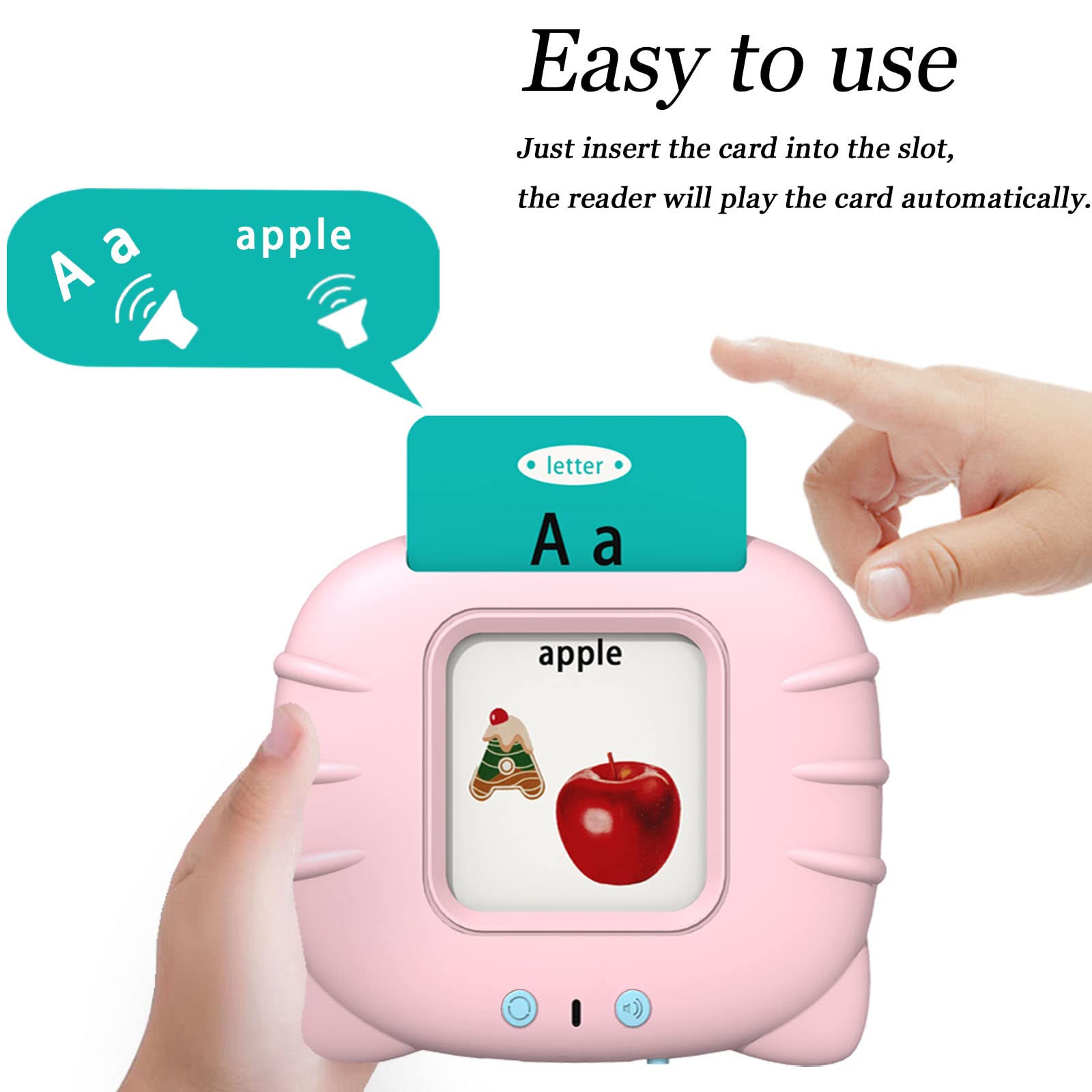 Startcan reader slot demonstrates quick, hands-free word reading to build language skills.