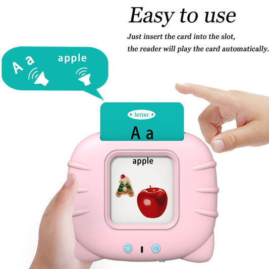 Startcan reader slot demonstrates quick, hands-free word reading to build language skills.