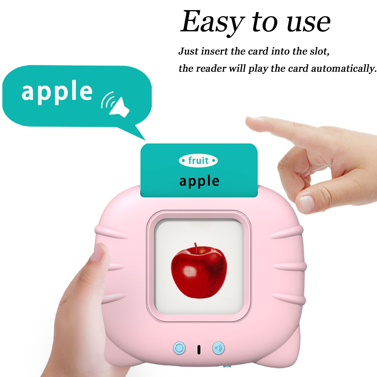 Startcan reader device close-up showing immediate word pronunciation