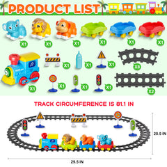 Stay Fun kids playing with the train set inspires focus and creativity