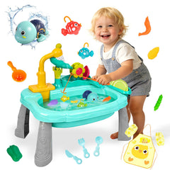 STBEIMEIMY kids play sink with running water enhances imaginative play and hand-eye coordination