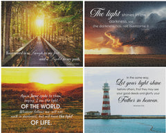 Steadfast Selections Christian Puzzles 4-in-1 Bible verse landscape 500pc for meditative reflection.