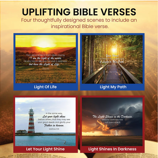 Steadfast Selections Christian Puzzles scripture with scenic backdrop promotes calming focus.