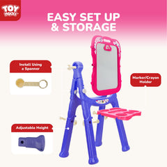 STEAM Life Art Easel sturdy wooden frame supports safe, confident creativity.