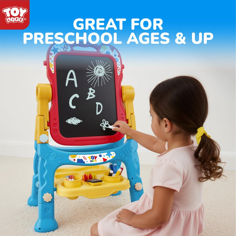 STEAM Life easel with adjustable height for growing young artists.