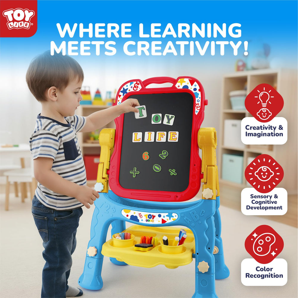 STEAM Life rotatable magnetic letters and numbers encourage early literacy and math play.