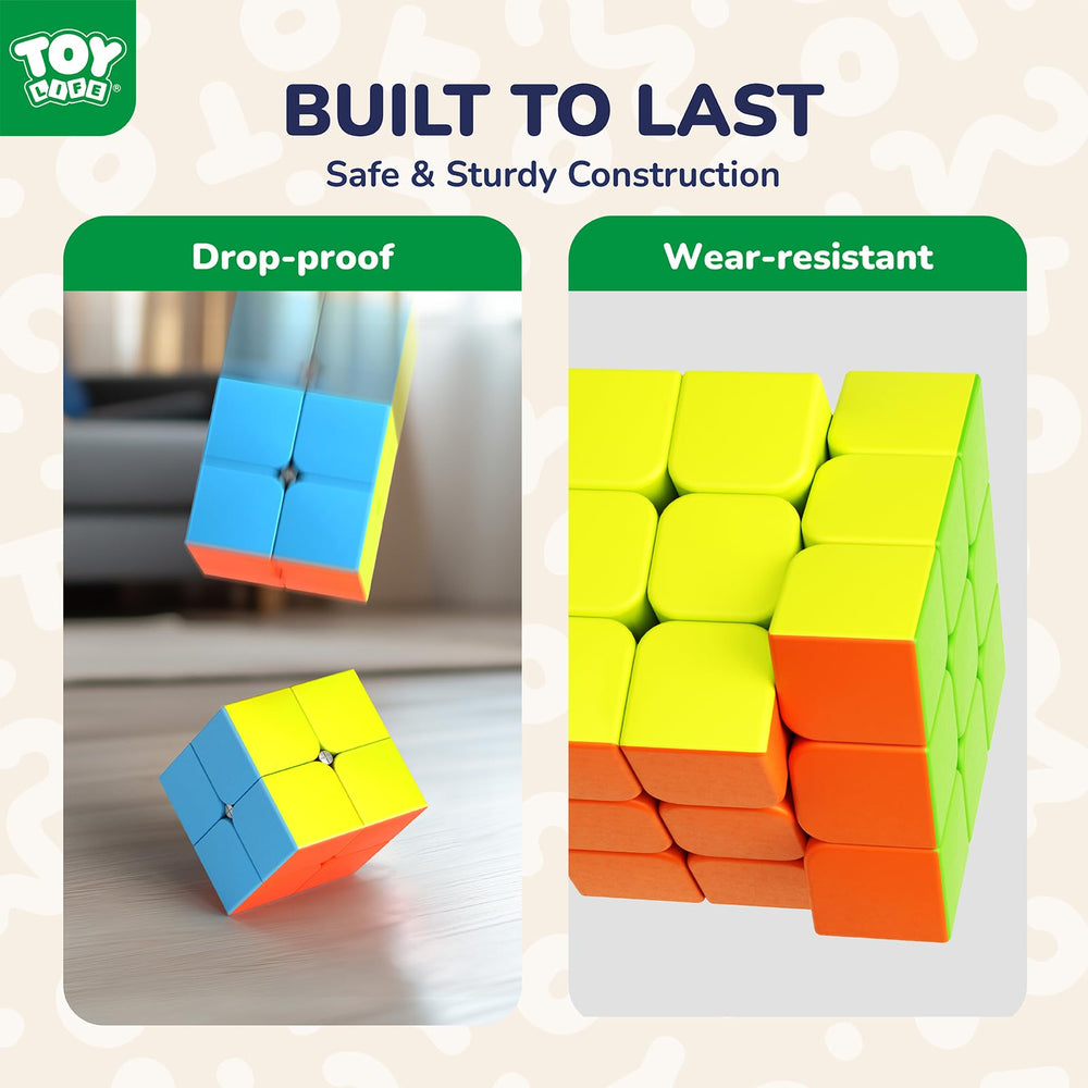 STEAM Life Speed Cube Set display keeps your collection organized.
