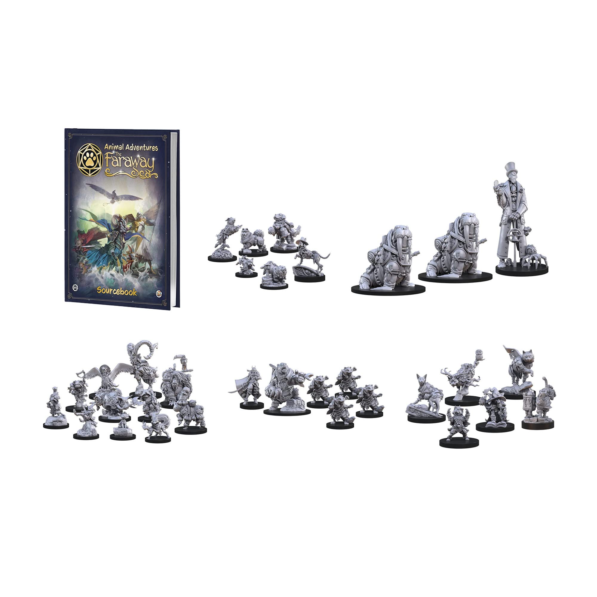 Steamforged Games Animal Adventures Faraway Sea cover for immersive storytelling.