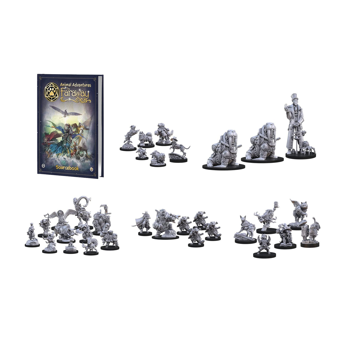 Steamforged Games Animal Adventures Faraway Sea cover for immersive storytelling.
