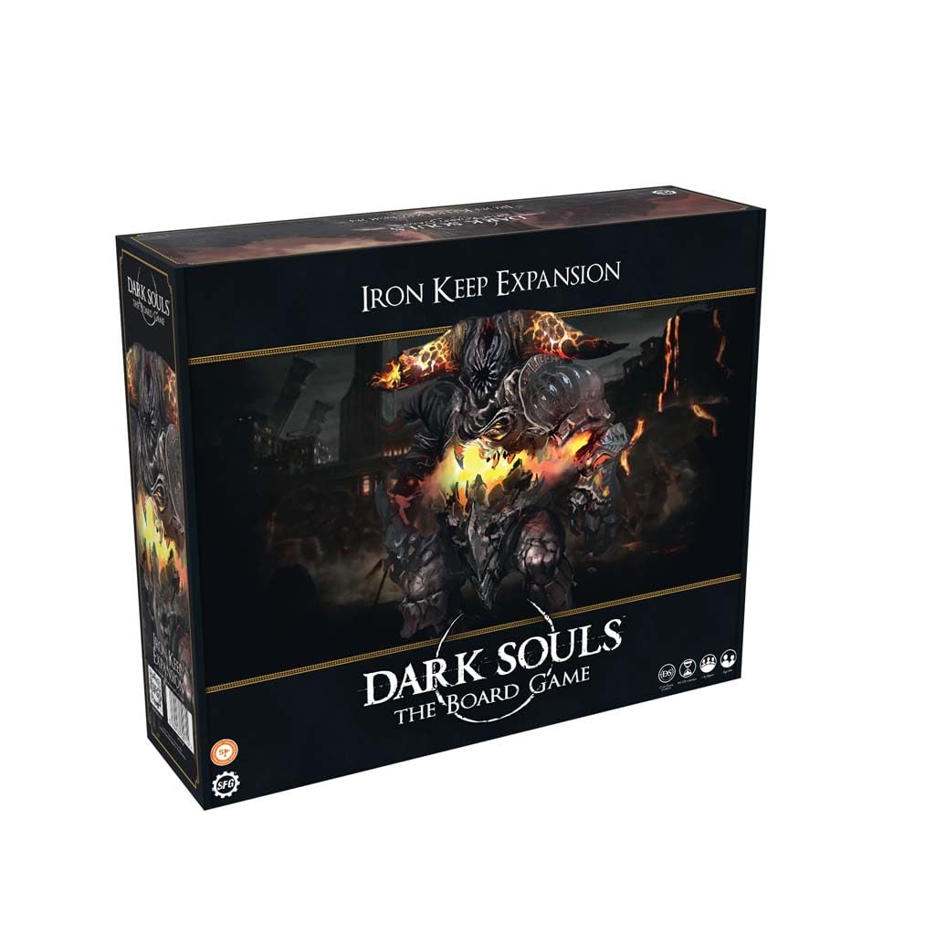 Steamforged Dark Souls Iron Keep expansion cover art enhances display and thematic appeal