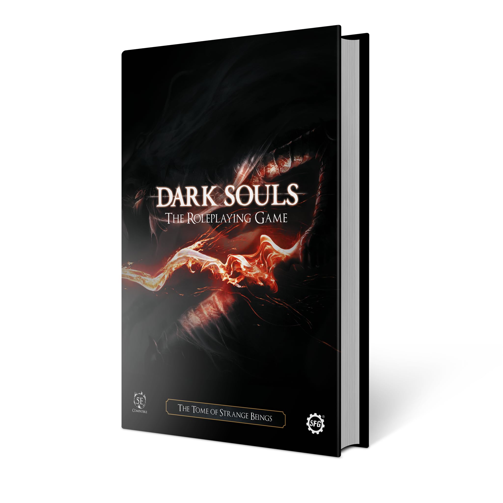 Steamforged Games Dark Souls Tome cover art showcasing dramatic world-building inspiration