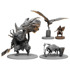 Steamforged Elden Ring Stormveil four Tarnished miniatures prepared for cooperative play.