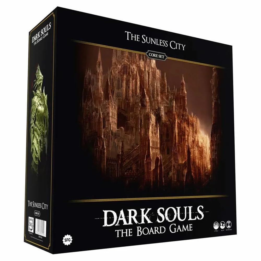 Steamforged Games Dark Souls Sunless City Core Set setup scene for immersive play