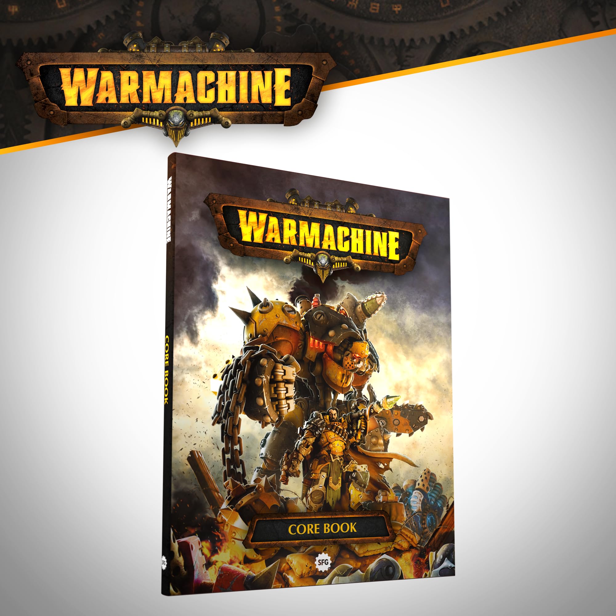 Steamforged Games Warmachine Core Book cover shows premium art to spark battlefield ideas