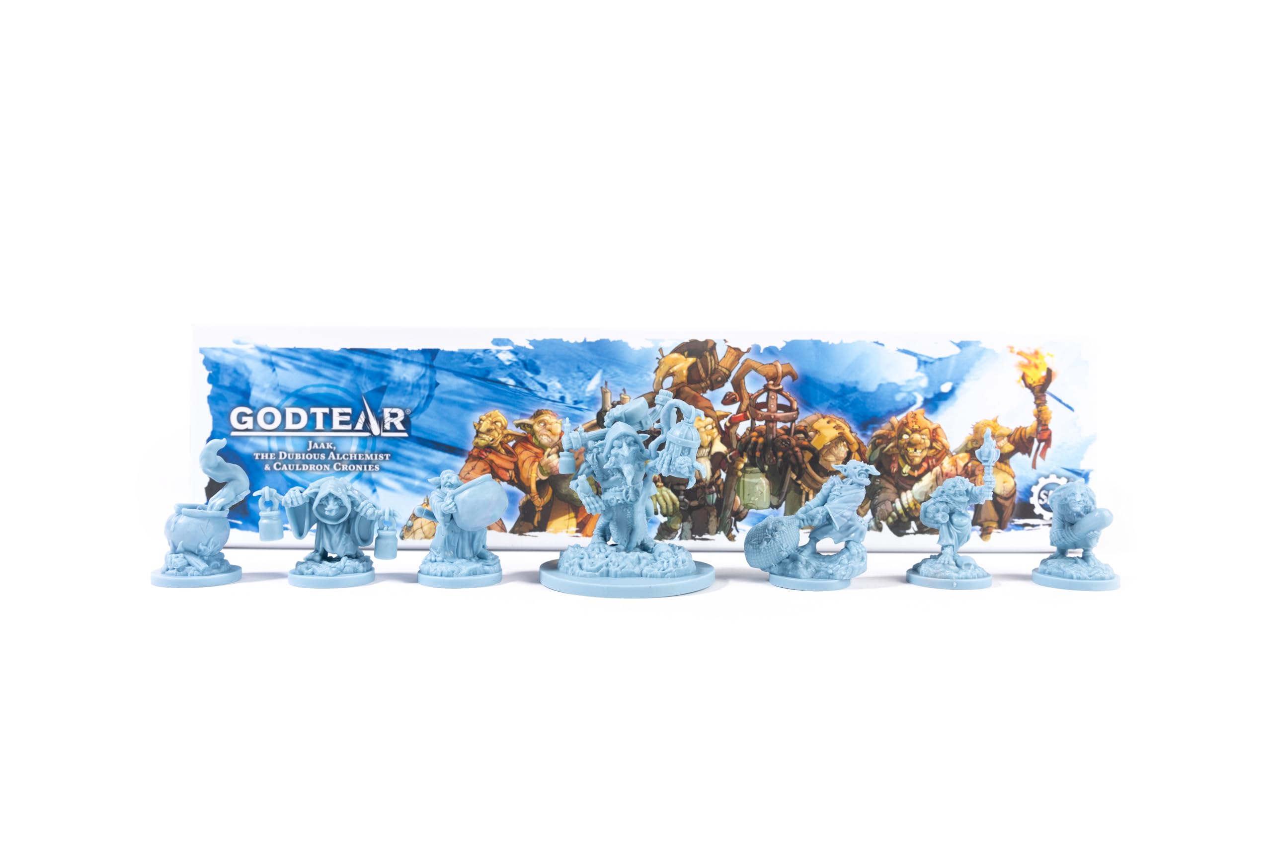 Steamforged Games Godtear Cauldron Cronies miniatures in action for tactical buffs