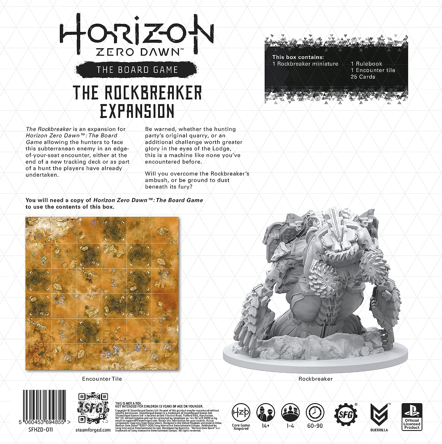 Steamforged Games Rockbreaker Expansion tunneling attack miniature in action during play