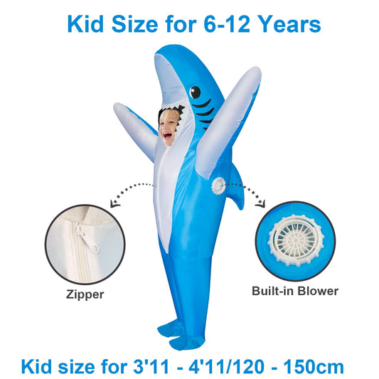 Stegosaurus inflatable shark costume for kids in pink; vibrant and photo-ready