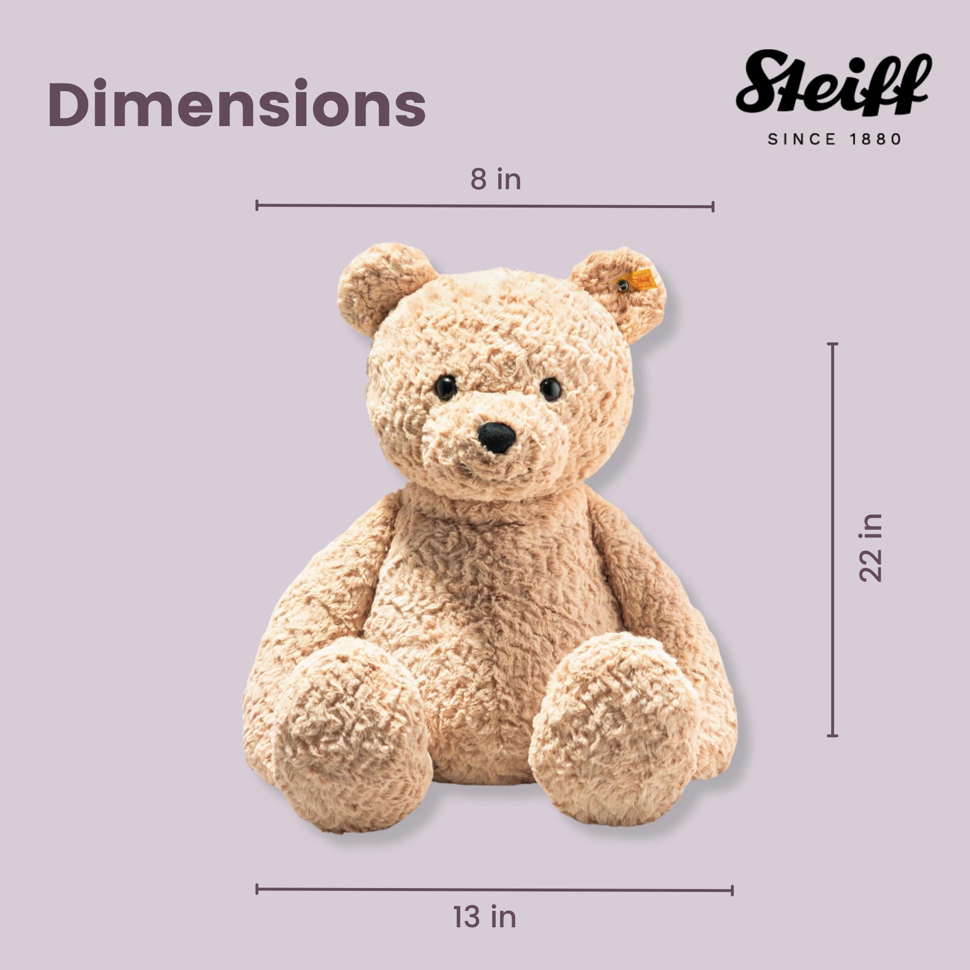 Steiff Soft Cuddly Friends Jimmy fosters imaginative stories and bedtime rituals.