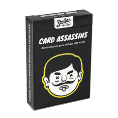 Stellar Factory Card Assassins box front, compact for travel and quick setup